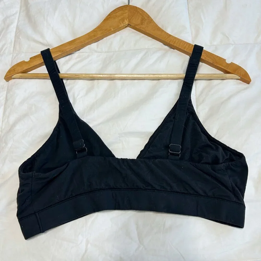 SKIMS Fits Everybody Crossover Bralette Unlined Black Size 2X